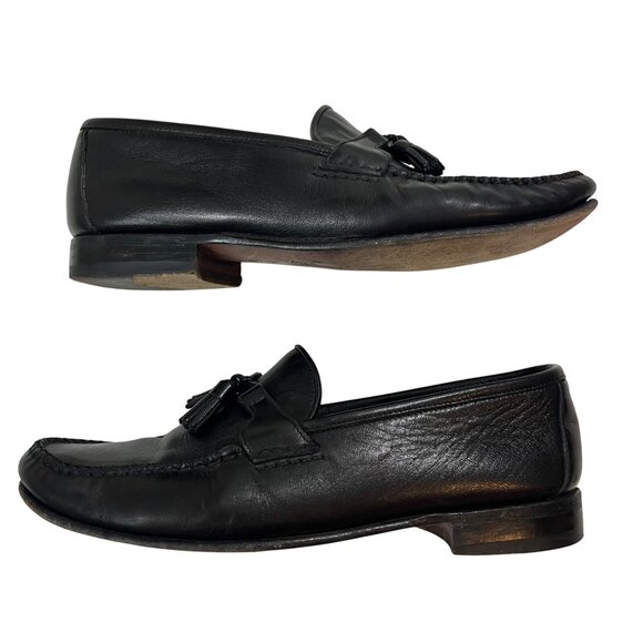 40% off! Allen Edmonds shoes men's 9 black leather Urbino tassel loafers slip on - Picture 10 of 13